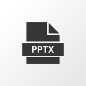 Pptx 图标符号。时尚风格中的优质隔离表示元素