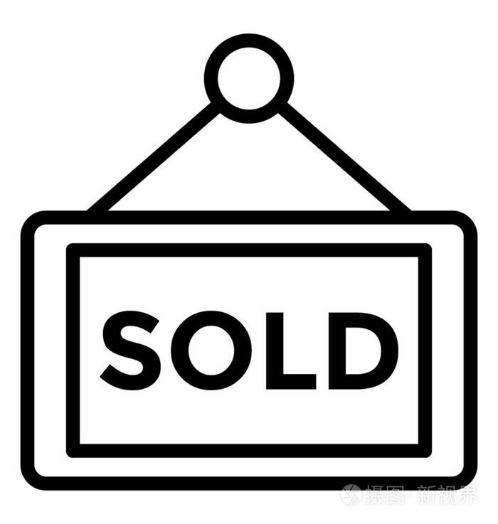 已售出的符号矢量图标