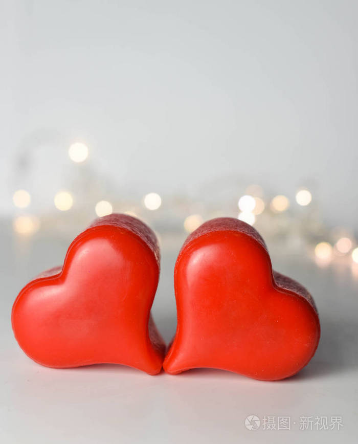 情人节背景两颗红心