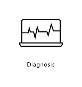 诊断向量行图标