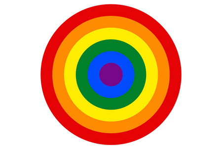 锈圈目标彩虹lgbt 彩虹旗是目标向量照片