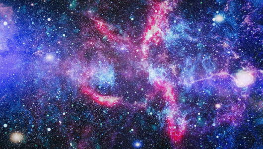 在太空深处的螺旋星系。这幅图像由美国国家航空航天局提供的元素