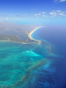 加勒比海蓝绿松石水在坎昆