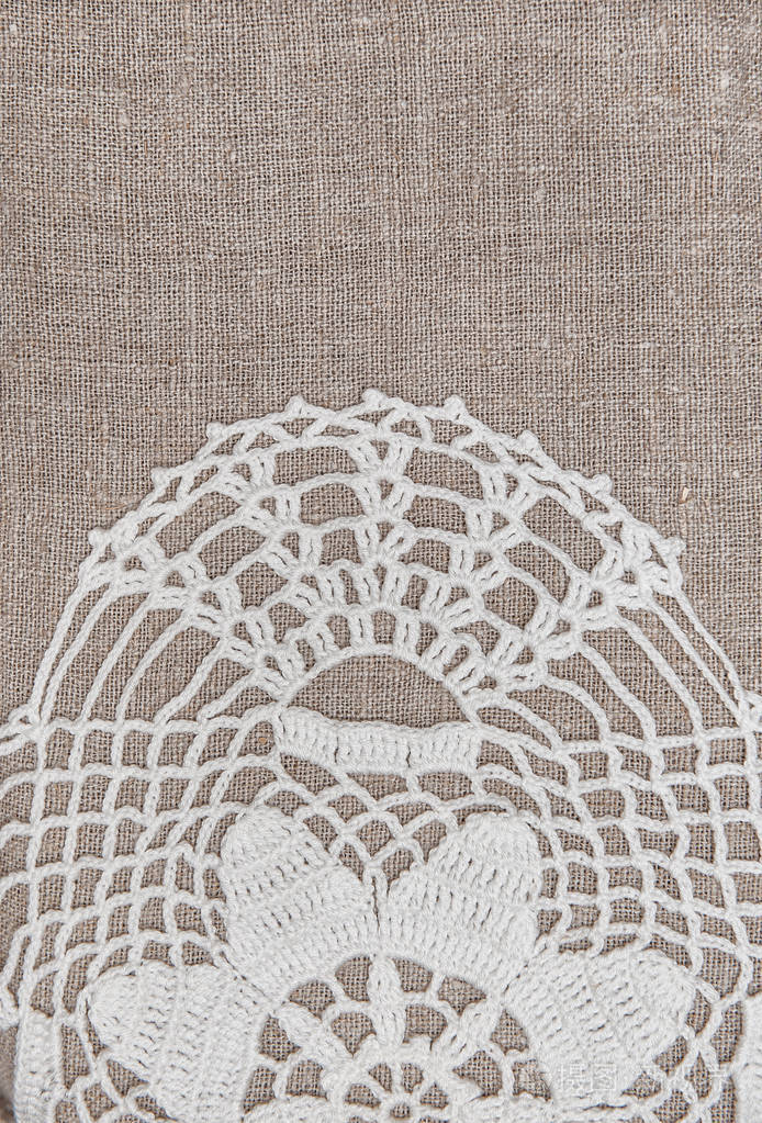 旧的麻布纺织老式花边织物