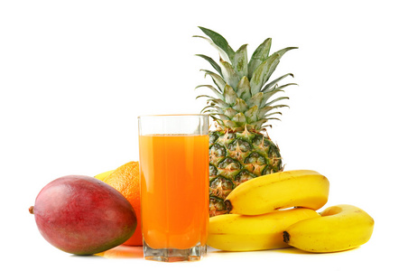 新鲜热带水果和果汁