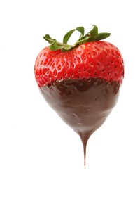 巧克力浸胶的草莓