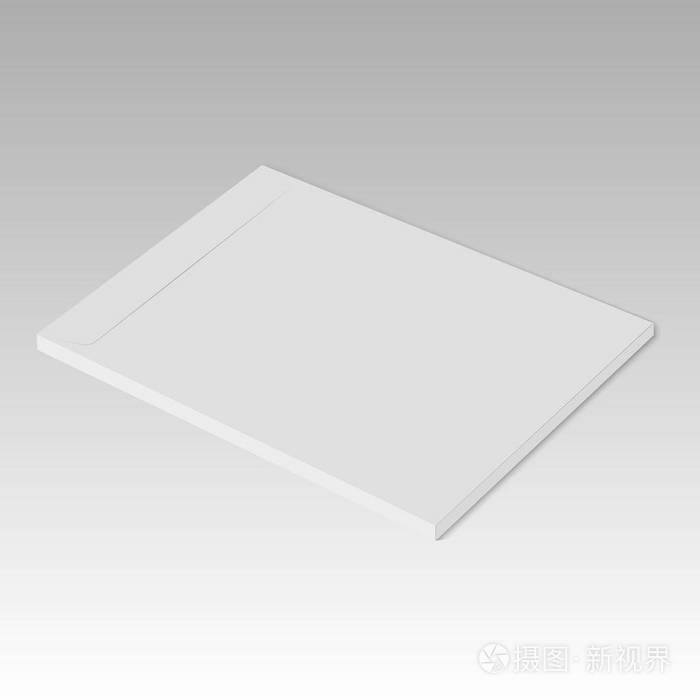 现实的空白文件夹设计模板样机.矢量