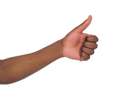 非洲裔美国手工制作大拇指手势