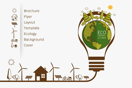 生态地球的矢量图解