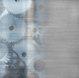 大型机械壁纸大型工业齿轮,用于钛和银金属照片