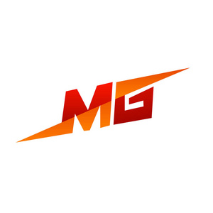 字母 mg 徽标设计概念照片