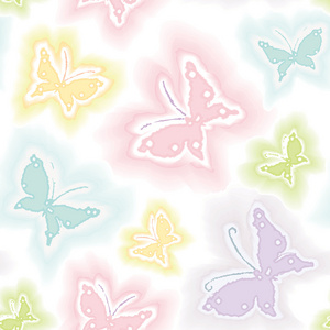 水彩画中蝴蝶的无缝图案