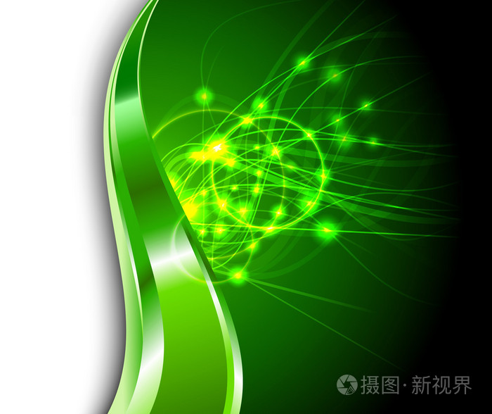 绿色背景能量爆发