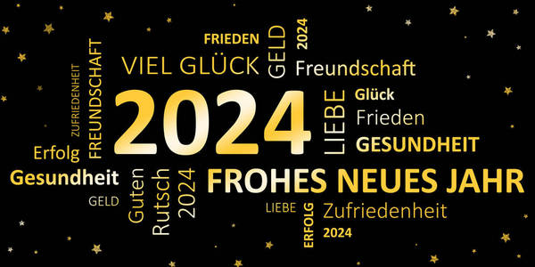 德国新年贺卡新年2024祝
