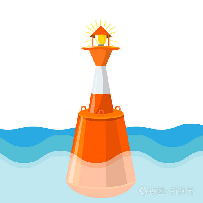 深海浮标航标标志海上航道插画-正版商用图片02jua9-摄图新视界