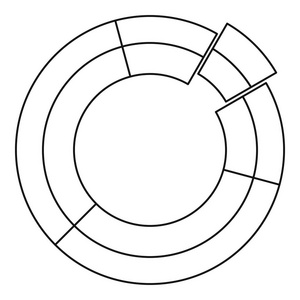 圆形图表图标矢量细线