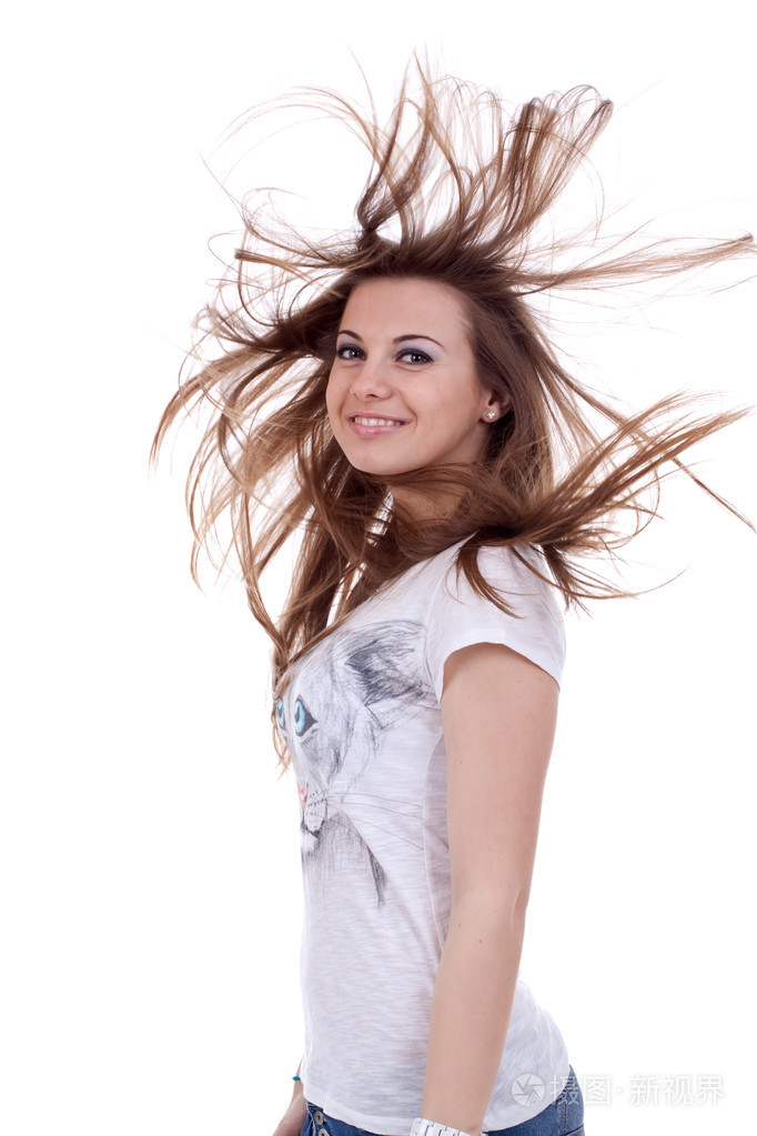 头发飘逸的女人照片-正版商用图片02jv5m-摄图新视界