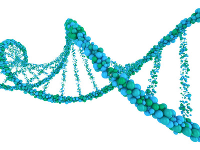 Dna 链抽象的科学背景。3d 渲染