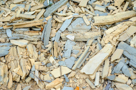 破碎的岩石一组破碎的石头碎片, 岩石石板照片