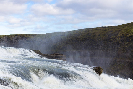 Gullfoss 瀑布近秋观