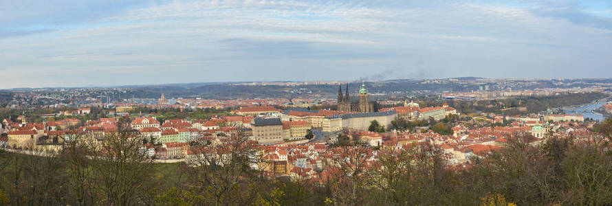 布拉格全景从纪念堂山