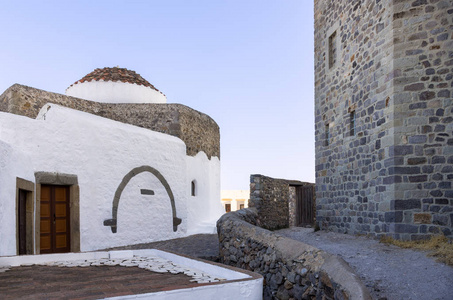 圣约翰修道院的建筑学神学家在摩海岛, 住宿, 希腊