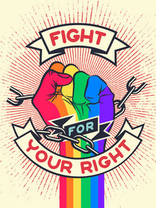 革命的骄傲老式 lgbt 宣传刻字引述说是新的 adwentures 与热气球照片