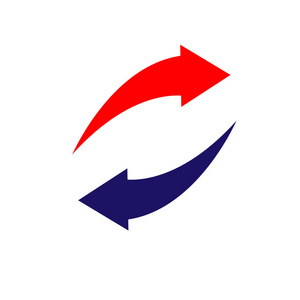 双向箭头左, 右方向相反.矢量插图照片