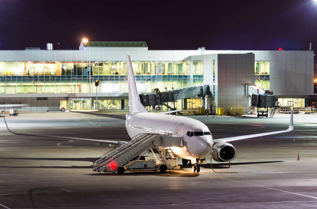 夜间机场图片