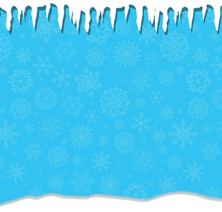 典雅的冬天节日蓝色背景与下落的雪花