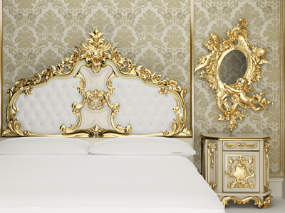 皇家内部巴洛克式卧室套房图片