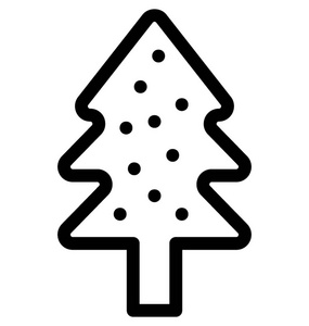 杉木粗体平面图标松树平面矢量图标照片