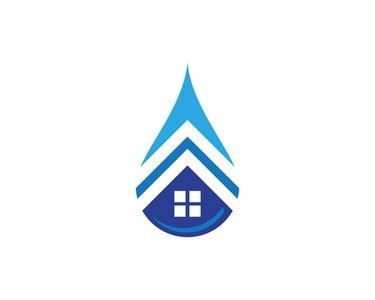 水滴 Logo 模板矢量插图设计