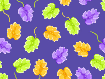 紫罗兰背景的花无缝图案