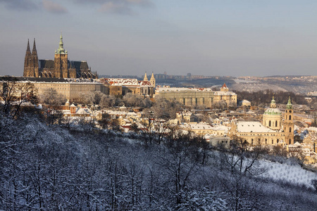 布拉格布拉格城堡的浪漫圣诞城, 捷克共和国