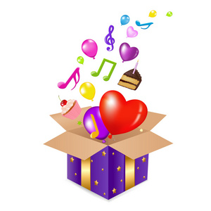 带惊喜的盒子照片