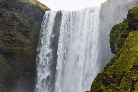 冰岛 Skogafoss 瀑布的水流