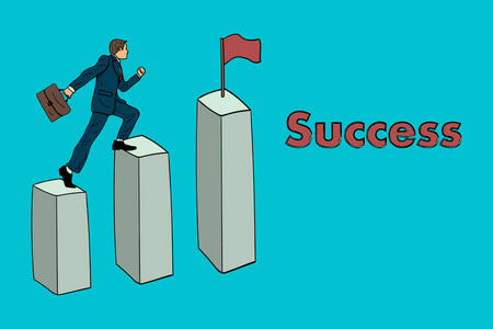 克服障碍的概念图片