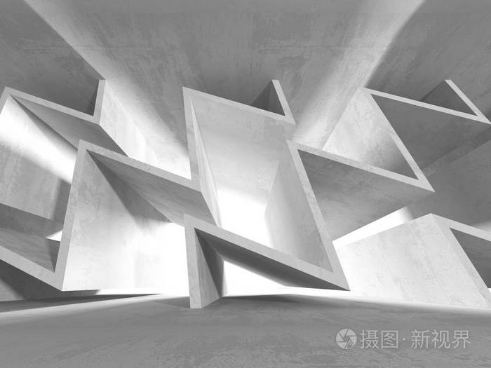 几何的混凝土建筑背景