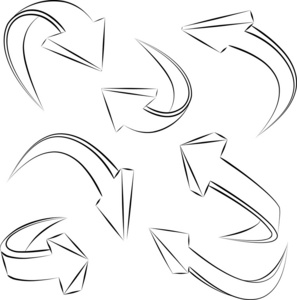 点图片-手绘三方向方向箭点素材-手绘三方向方向箭点插画-摄图新视界