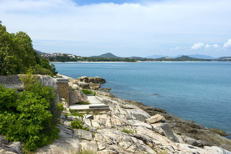 美丽的风景。 萨梅岛