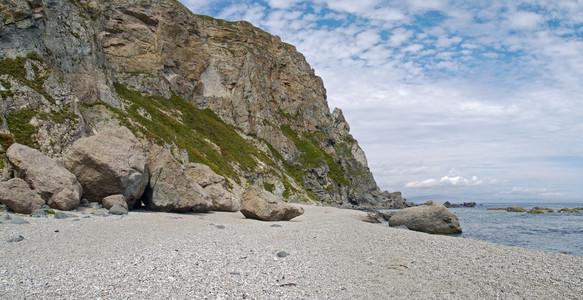 岩石海岸的海洋景观