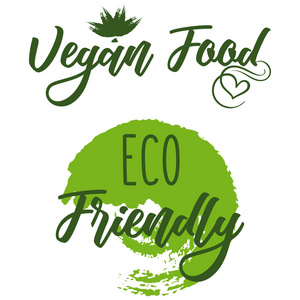 环保型环保产品用绿叶环保绿色标签和徽章套