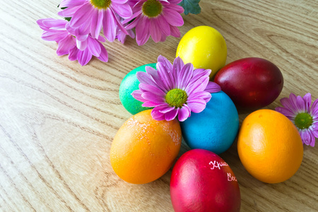 彩绘的复活节彩蛋
