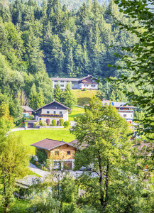 风景在 Mariastein 村庄, 奥地利