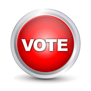 投票有光泽的按钮照片