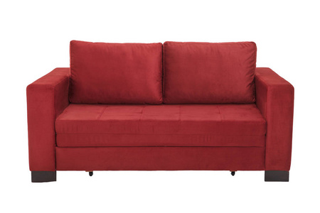 现代红绒沙发沙发
