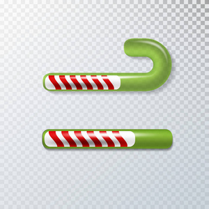 圣诞节糖果手杖, 矢量, 插图的形式进步酒吧