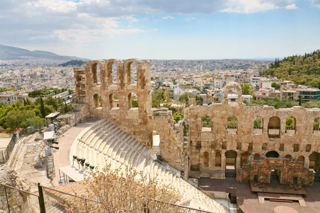 希腊卫城剧院剧院的景色