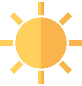 太阳平矢量图标